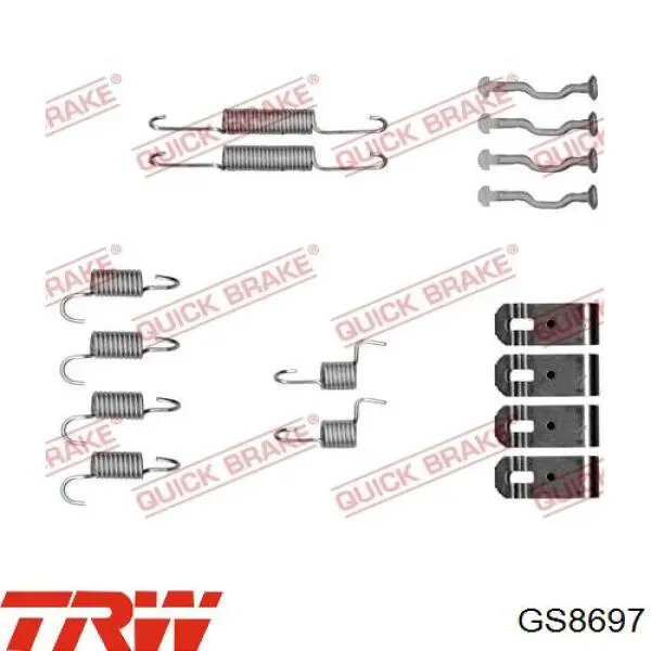 Колодки стояночного тормоза TRW GS8697