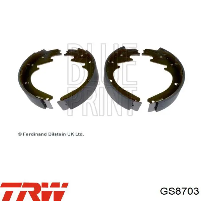 Купить GS8703 TRW Задние барабанные тормозные колодки
