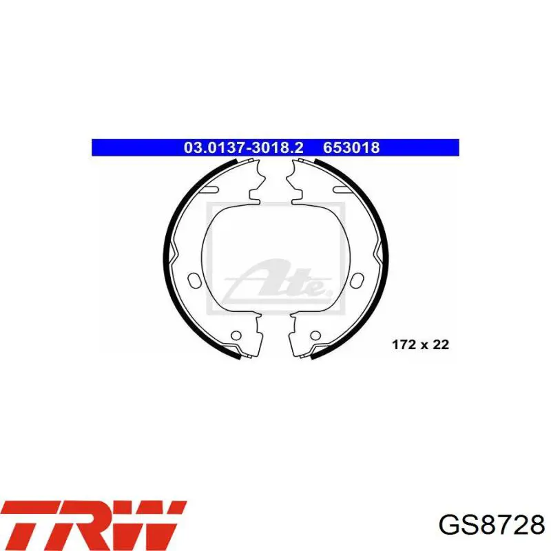 Купить GS8728 TRW Колодки ручника/стояночного тормоза