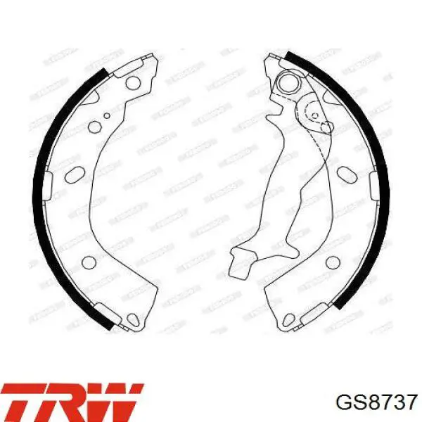 GS8737 TRW Барабанные тормозные колодки