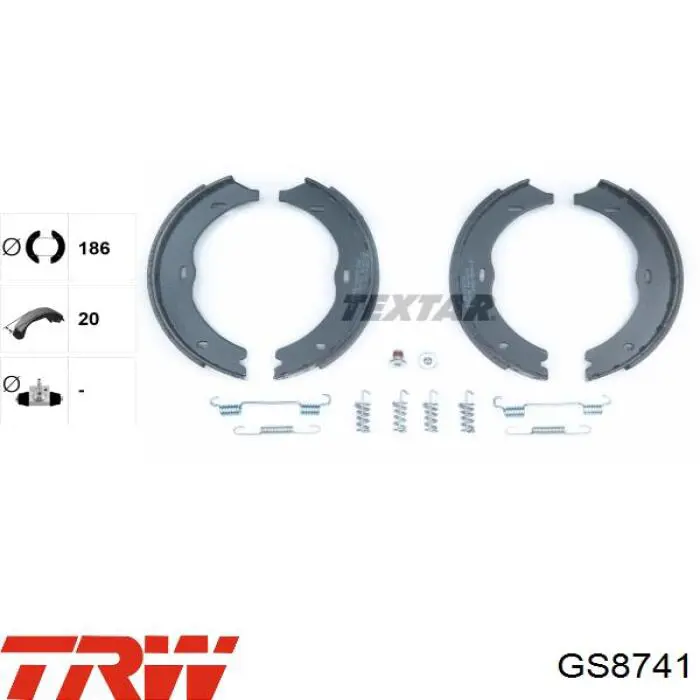 Колодки ручника GS8741 TRW