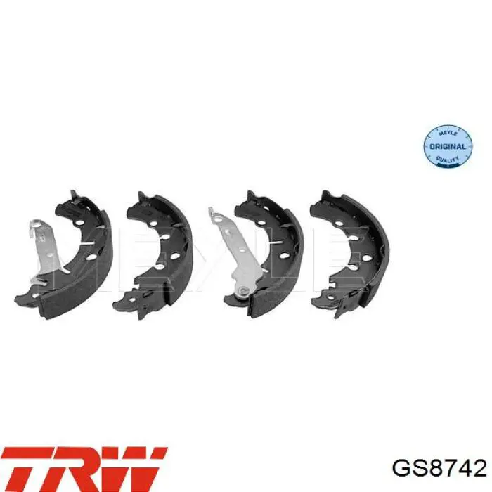 Купить GS8742 TRW Задние барабанные тормозные колодки