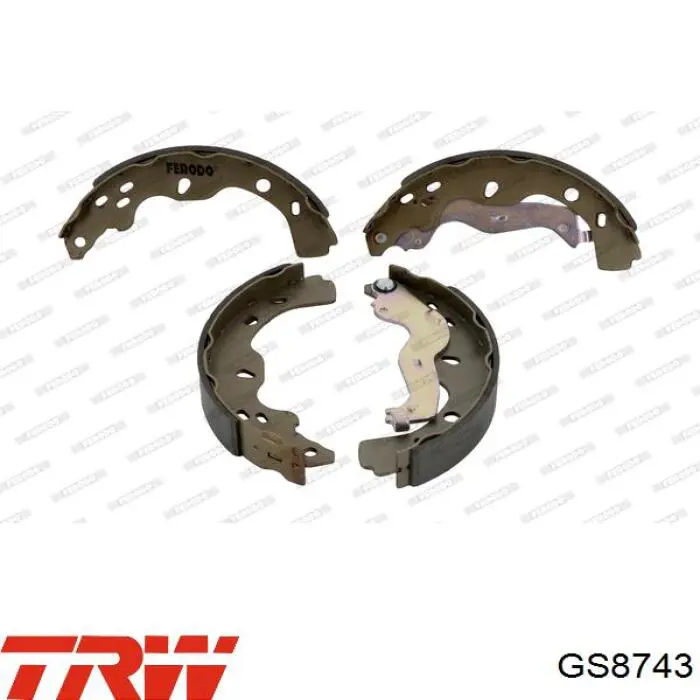 GS8743 TRW Барабанные тормозные колодки