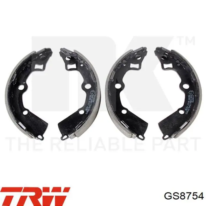 Купить GS8754 TRW Задние барабанные тормозные колодки