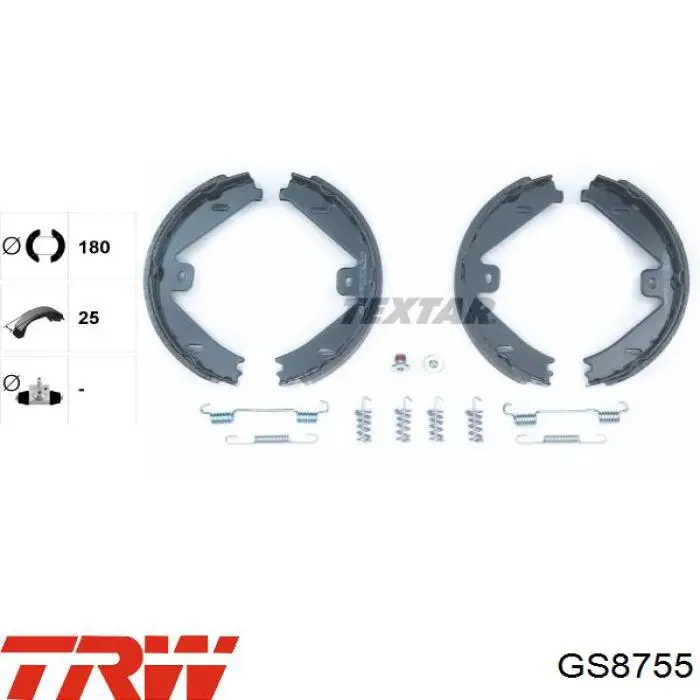Колодки ручника GS8755 TRW