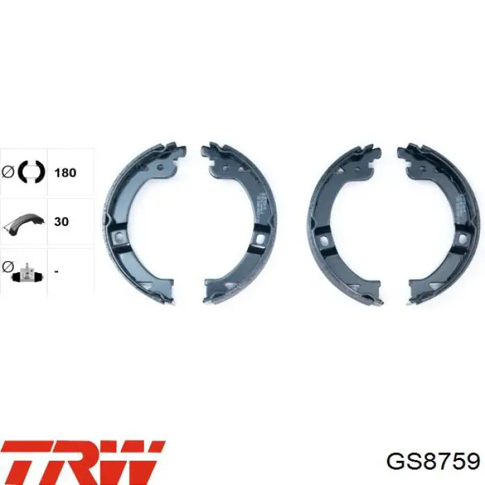 Колодки ручника GS8759 TRW