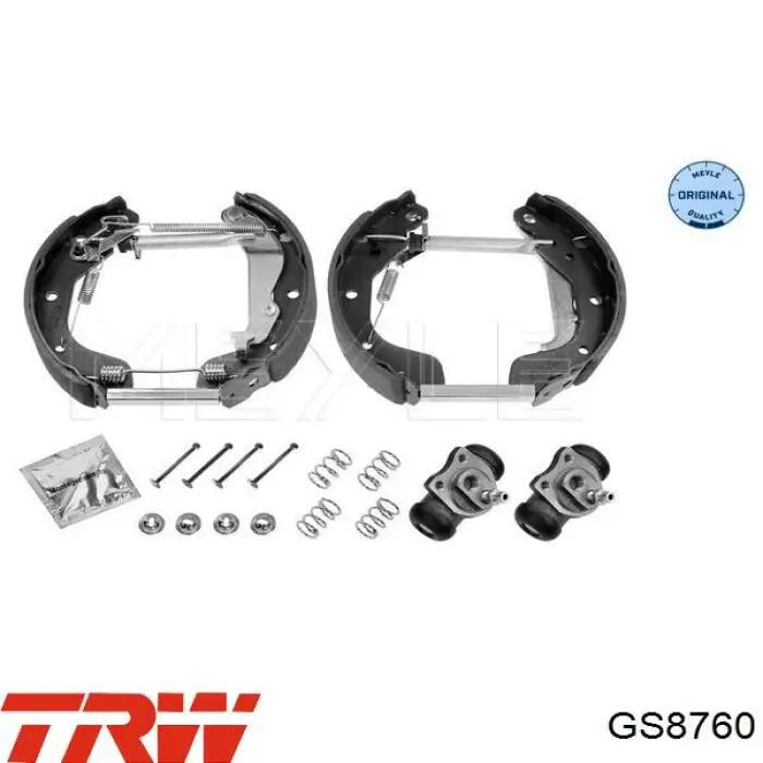 Купить GS8760 TRW Задние барабанные тормозные колодки