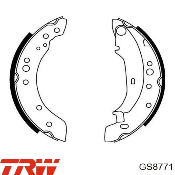 Задние барабанные колодки GS8771 TRW