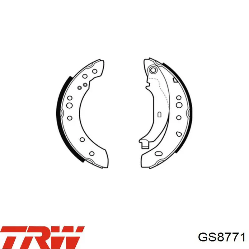 Задние барабанные колодки GS8771 TRW