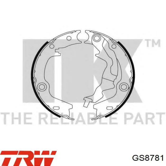 Колодки ручника GS8781 TRW