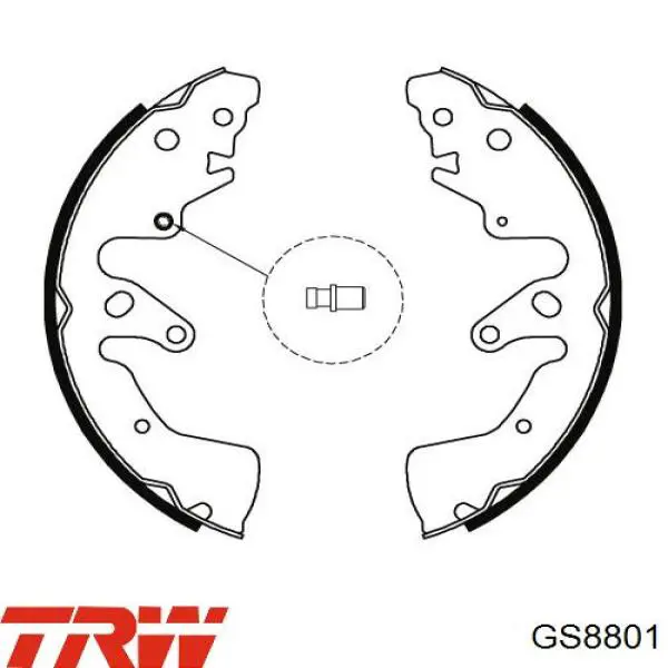 Задние барабанные колодки GS8801 TRW