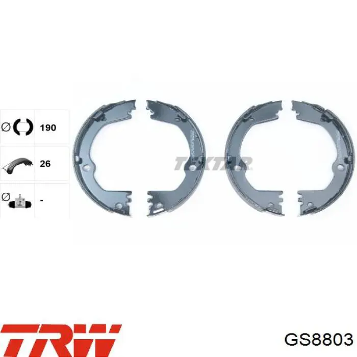 Колодки стояночного тормоза Ashika 550HH24