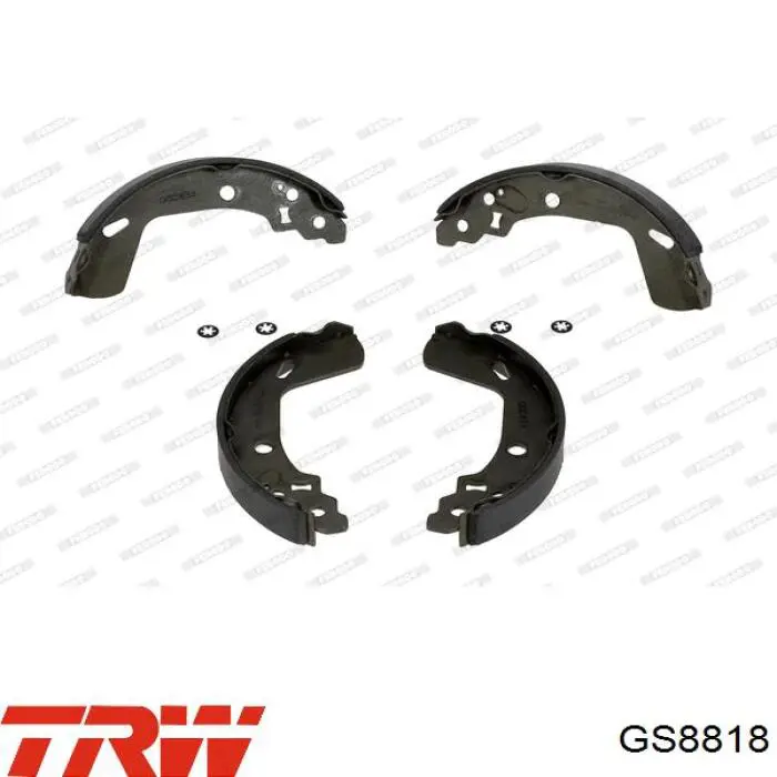 Купить GS8818 TRW Задние барабанные тормозные колодки