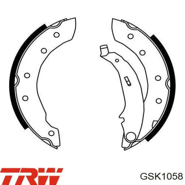 Купить GSK1058 TRW Колодки тормозные задние барабанные, в сборе с цилиндрами, комплект