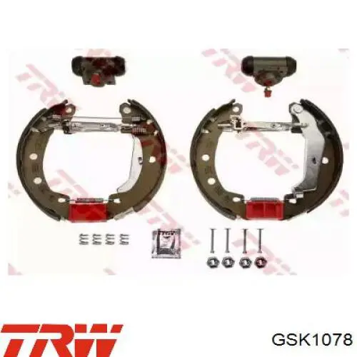 GSK1078 TRW колодки тормозные задние барабанные, в сборе с цилиндрами, комплект