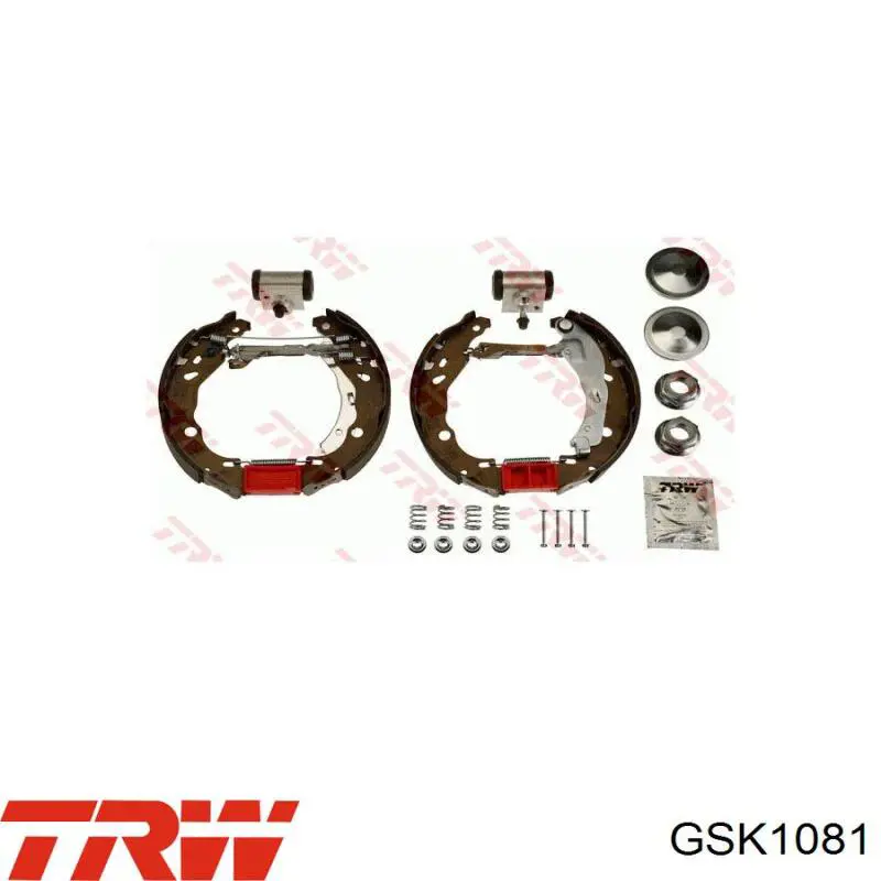 Колодки тормозные задние барабанные, в сборе с цилиндрами, комплект TRW GSK1081