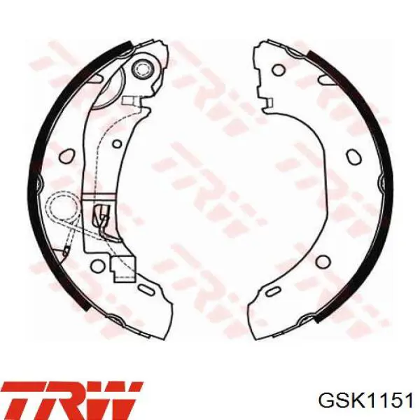 Купить GSK1151 TRW Задние барабанные тормозные колодки