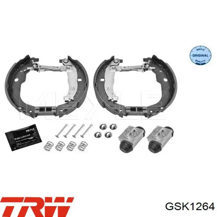 Колодки тормозные задние барабанные, в сборе с цилиндрами, комплект TRW GSK1264 цена, от 101.01 USD