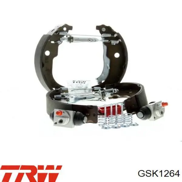 Купить GSK1264 TRW Колодки тормозные задние барабанные, в сборе с цилиндрами, комплект