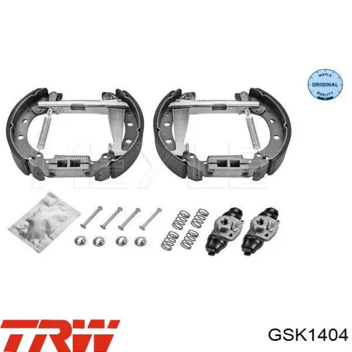 Купить GSK1404 TRW Колодки тормозные задние барабанные, в сборе с цилиндрами, комплект