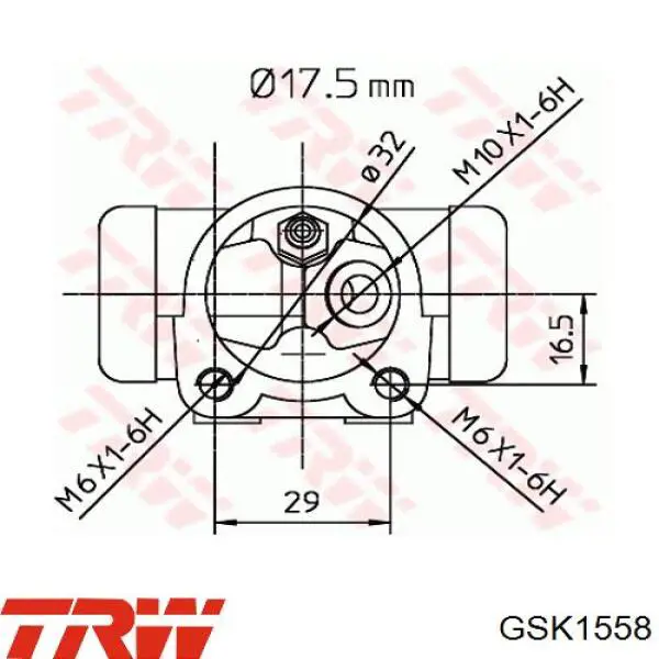 Купить GSK1558 TRW Задние барабанные тормозные колодки