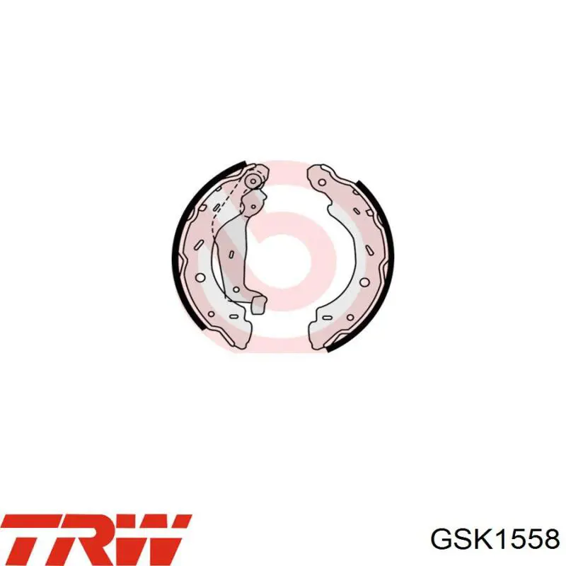 Задние барабанные колодки GSK1558 TRW