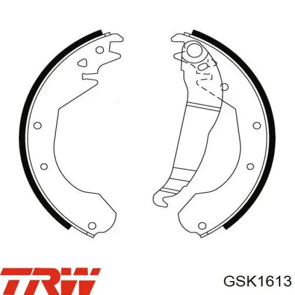 Задние барабанные колодки GSK1613 TRW