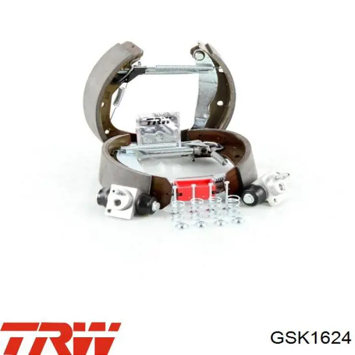 Купить GSK1624 TRW Колодки тормозные задние барабанные, в сборе с цилиндрами, комплект