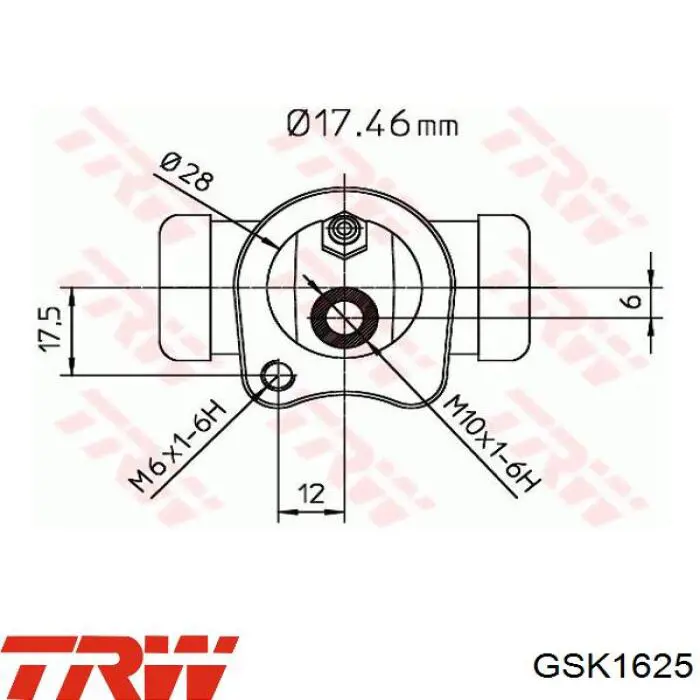 Тормоза рабочие задние ножные и тормозные барабаны TRW GSK1625 цена, от 18.62 USD