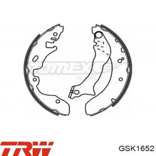 Задние барабанные колодки GSK1652 TRW