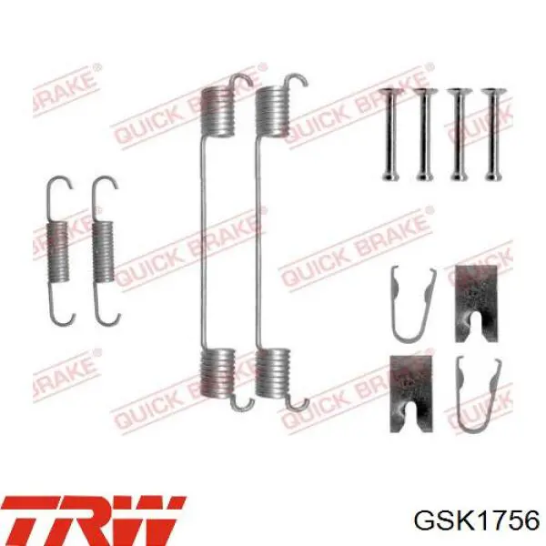 Задние барабанные колодки GSK1756 TRW