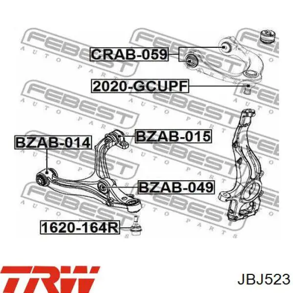 Нижняя шаровая опора JBJ523 TRW