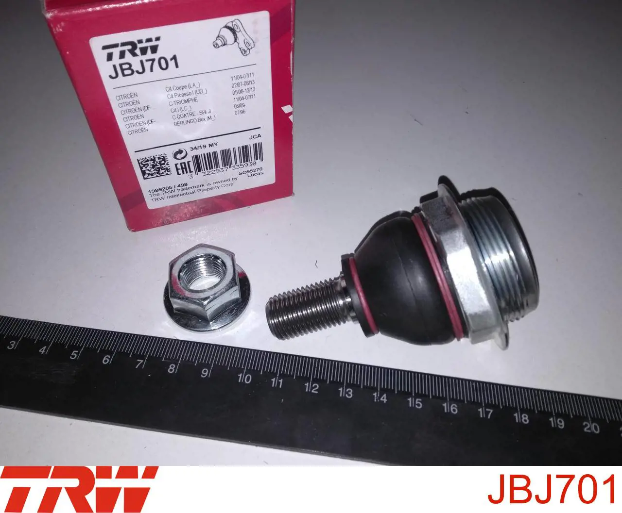 JBJ701 TRW Палец шаровой нижний