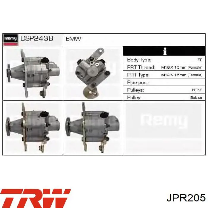 Купить JPR205 TRW Насос рулевого управления