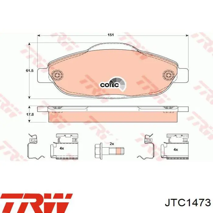 Купить JTC1473 TRW Нижний правый рычаг передней подвески