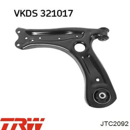 Левый рычаг передней нижней подвески TRW JTC2092 цена, от 47.38 USD
