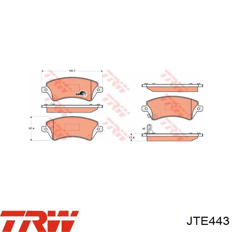 Рулевой наконечник TRW JTE443 цена, от 15.72 USD