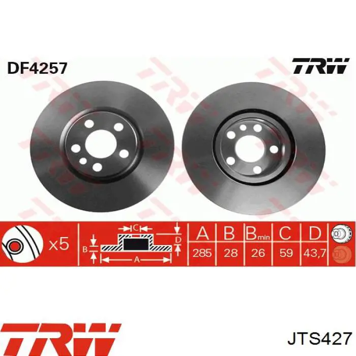 Стойки стабилизатора TRW JTS427
