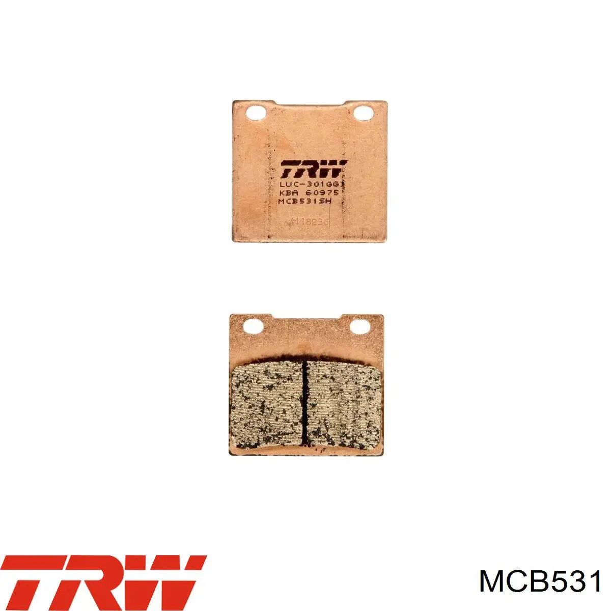 MCB531 TRW sapatas do freio traseiras de disco