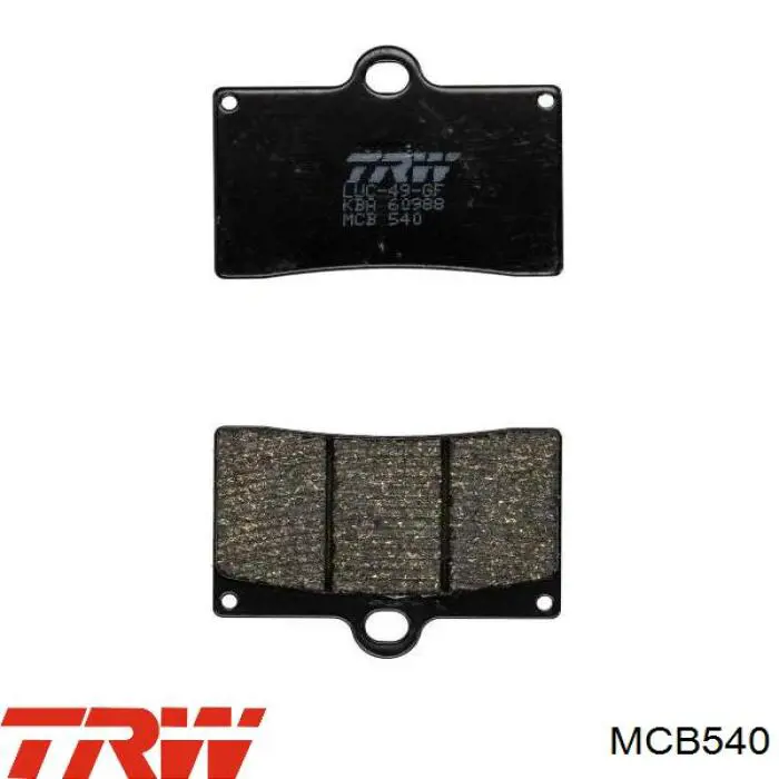 Колодки TRW MCB540 цена, от 32.23 USD