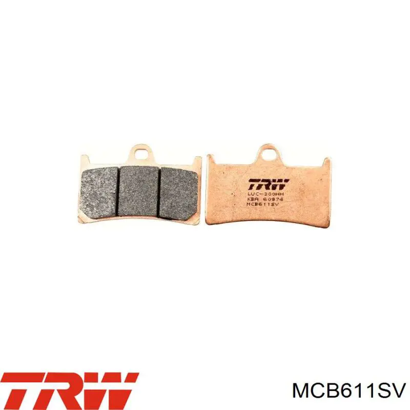 Передние тормозные колодки MCB611SV TRW