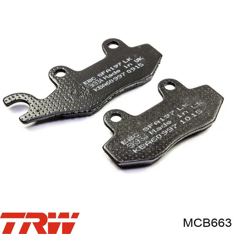 MCB663 TRW Колодки передние