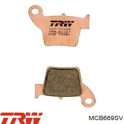 Передние тормозные колодки MCB669SV TRW