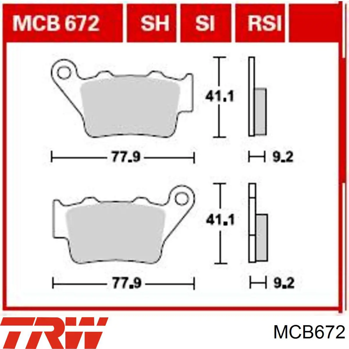 Задние тормозные колодки 5VKW004600 Yamaha