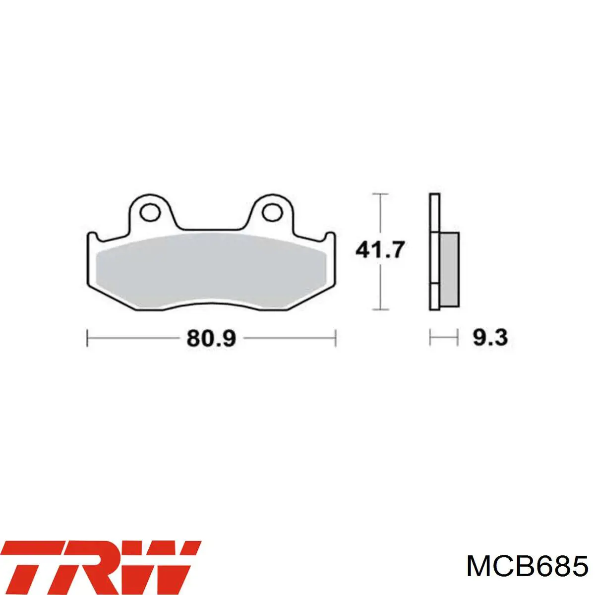 Купить MCB685 TRW Колодки тормозные
