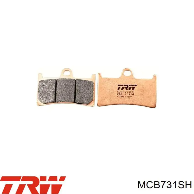Колодки дисковые  TRW MCB731SH цена, от 31.34 USD