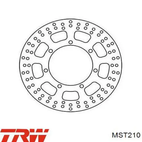 MST210 TRW Диск тормозной передний
