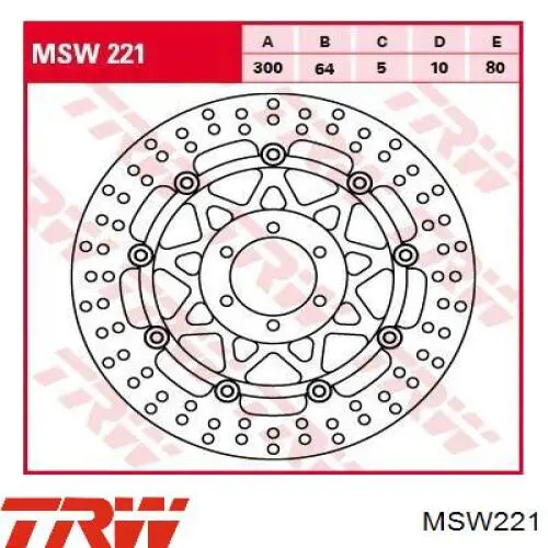 Тормоз дисковый передний TRW MSW221 цена, от 255.94 USD