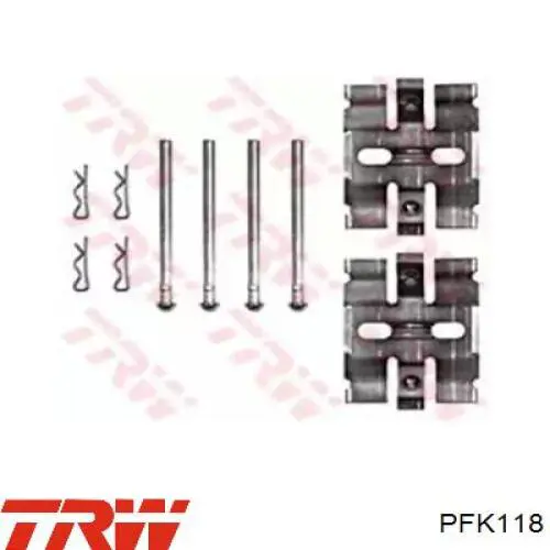 Пластина противоскрипная крепления тормозной колодки задней PFK118 TRW