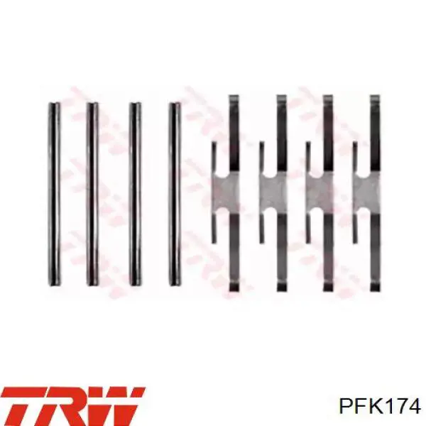 PFK174 TRW ремкомплект тормозных колодок